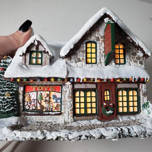 Thomas Kinkade Hawthorne Village Santas Workshop Toys & Horse Sleigh Christmas - Picture 8 of 16